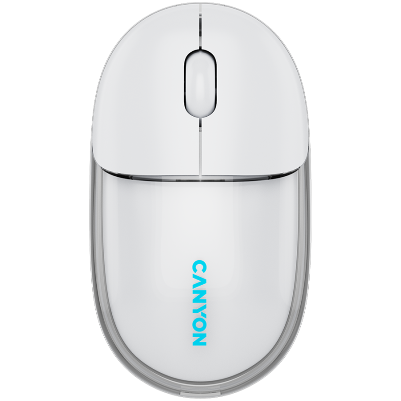 CANYON mouse OnClick 24 BT/ Wireless Transparent/White, CNS-CMSW24W