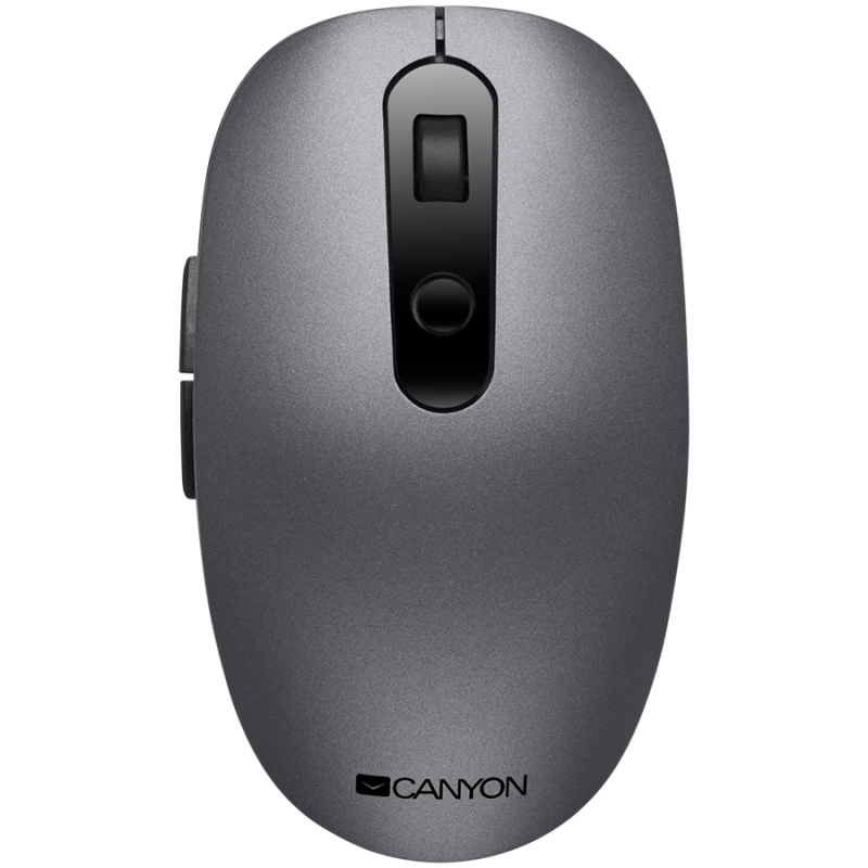 Canyon 2 in 1 Wireless optical mouse with 6 buttons, DPI 800/1000/1200/1500, 2 mode(BT/ 2.4GHz), Battery AA*1pcs, Grey, 65.4*112.25*32.3mm, 0.092kg-CNS-CMSW09DG