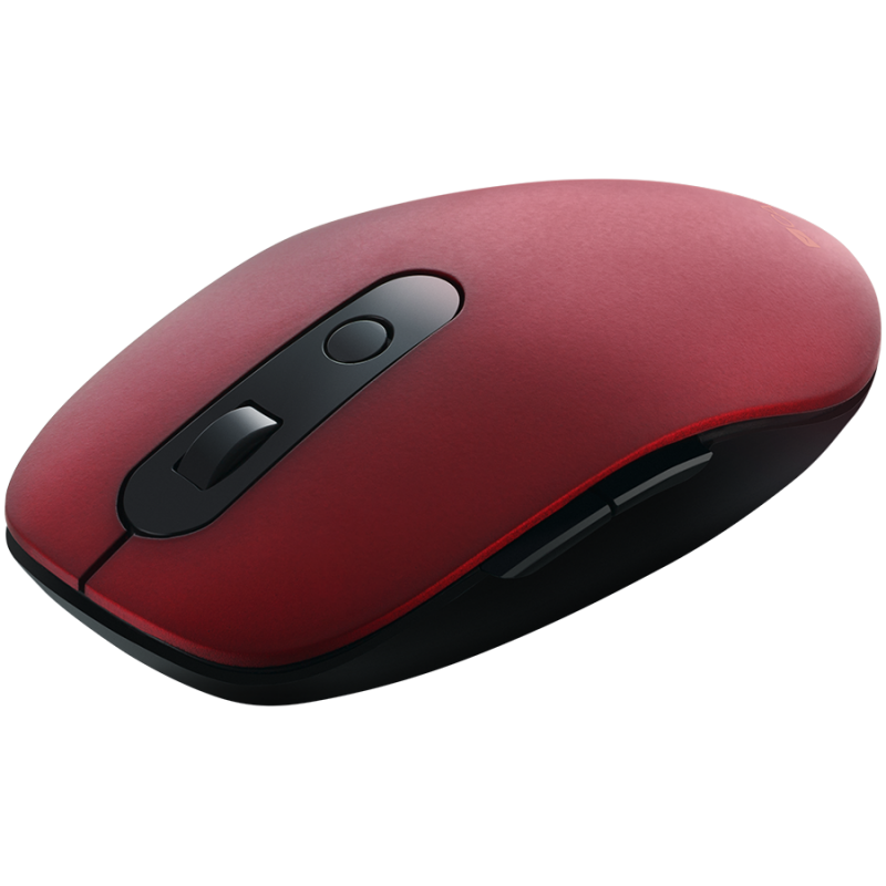Canyon 2 in 1 Wireless optical mouse with 6 buttons, DPI 800/1000/1200/1500, 2 mode(BT/ 2.4GHz), Battery AA*1pcs, Red, silent switch for right/left keys, 65.4*112.25*32.3mm, 0.092kg-CNS-CMSW09R