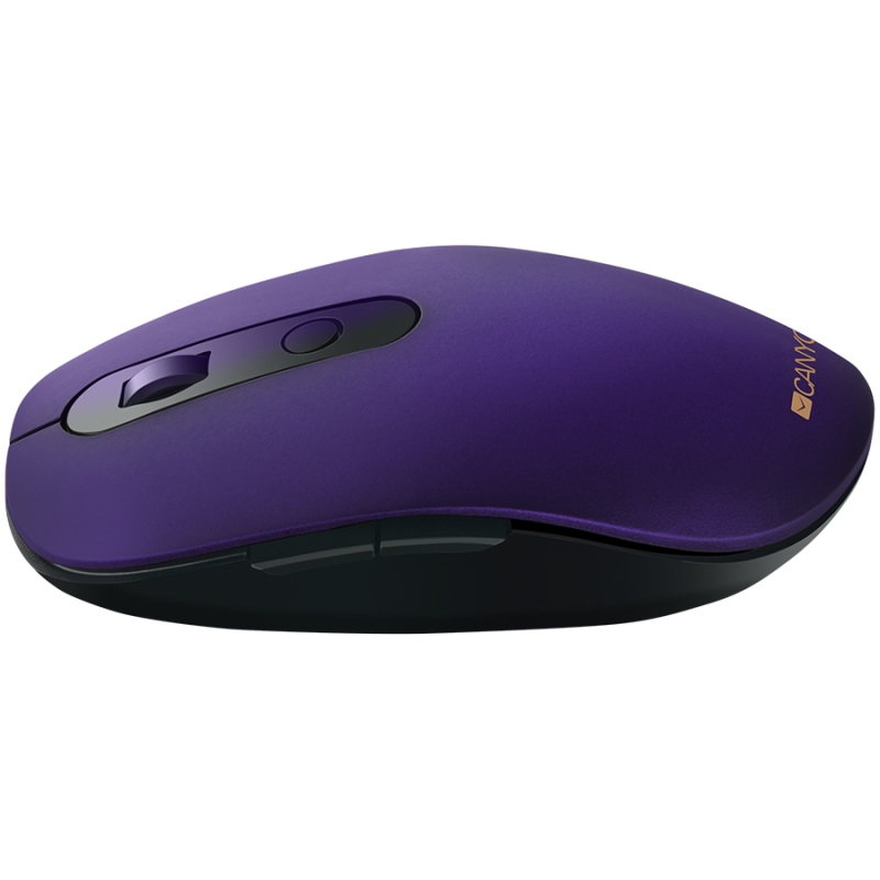 Canyon 2 in 1 Wireless optical mouse with 6 buttons, DPI 800/1000/1200/1500, 2 mode(BT/ 2.4GHz), Battery AA*1pcs, Violet, silent switch for right/left keys, 65.4*112.25*32.3mm, 0.092kg-CNS-CMSW09V