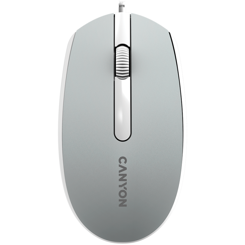 Canyon Wired  optical mouse with 3 buttons, DPI 1000, with 1.5M USB cable,Dark grey, 65*115*40mm, 0.1kg, CNE-CMS10DG