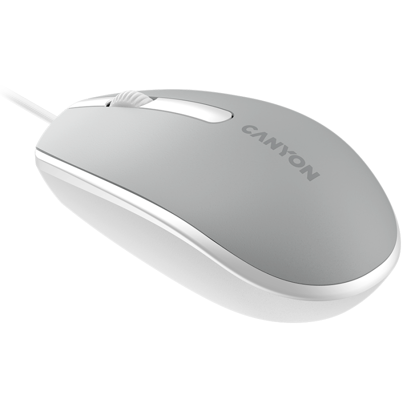 Canyon Wired  optical mouse with 3 buttons, DPI 1000, with 1.5M USB cable,Dark grey, 65*115*40mm, 0.1kg, CNE-CMS10DG