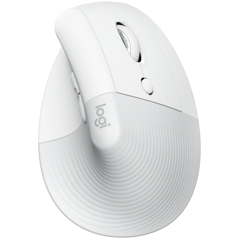 LOGITECH Lift for MAC Vertical Ergonomic Mouse - OFF-WHITE/PALE GREY, 910-006477
