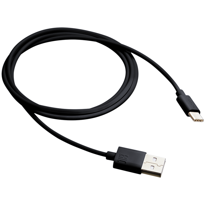 CANYON Type C USB Standard cable, cable length 1m, Black, 15*8.2*1000mm, 0.018kg-CNE-USBC1B