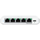Ubiquiti 5-port 2.5G switch that can be powered with PoE or a USB-C adapter; 4x 2.5 GbE ports, 2.5 GbE PoE input port for power
