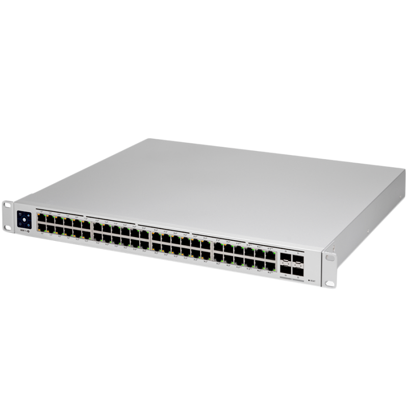 Ubiquiti Layer 3 switch with (48) GbE RJ45 ports and (4) 10G SFP+ ports., USW-PRO-48-EU