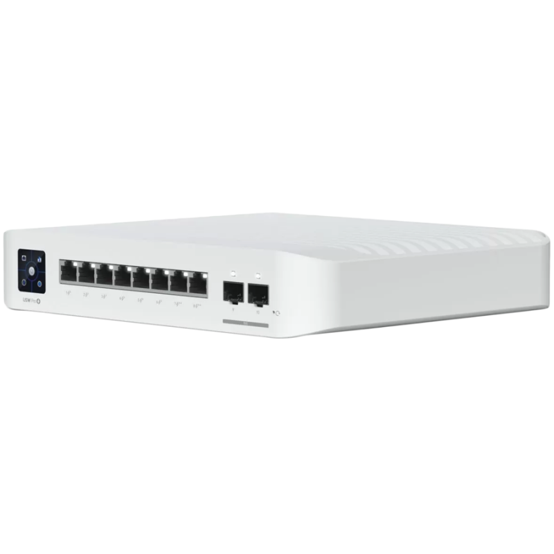 Ubiquiti USW-Pro-8-PoE-EU An 8-port, Layer 3 switch with PoE+ and PoE++ output., USW-PRO-8-POE-EU