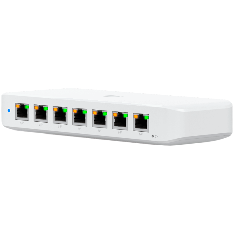 Ubiquiti USW-Ultra-60W Layer 2, 8-port GbE PoE switch: 7x GbE PoE+ output ports, GbE port with optional PoE++ input, USW-ULTRA-60W-EU