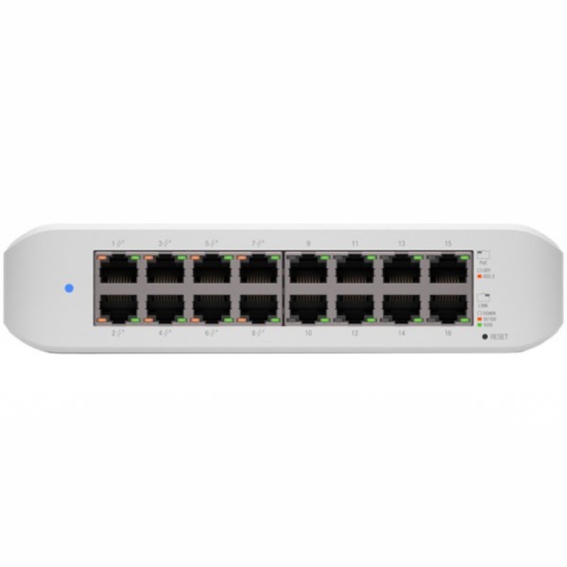 UniFi Desktop 16Port Gigabit Switch with PoE, USW-LITE-16-POE-EU