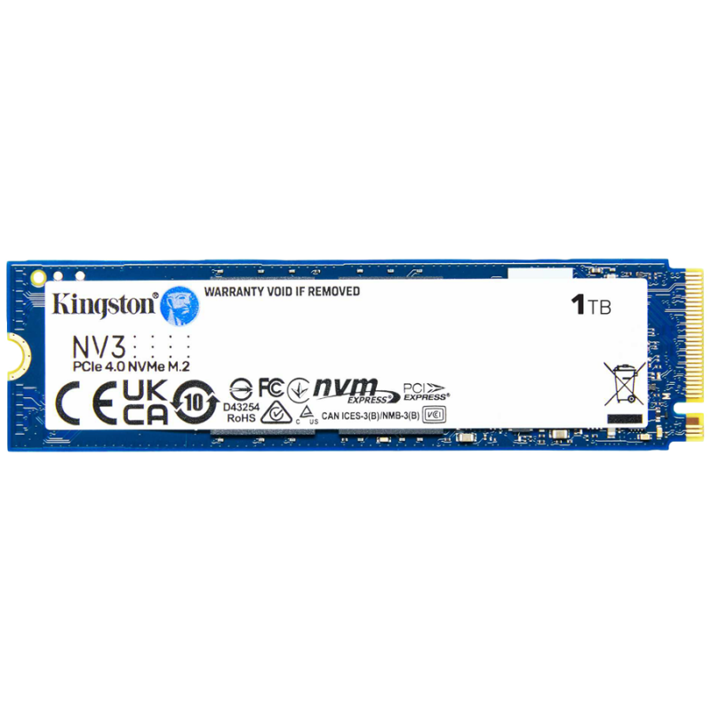 Kingston SSD 1TB NV3 M.2 2280 PCIe 4.0 NVMe SSD , EAN: 740617344790, SNV3S/1000G