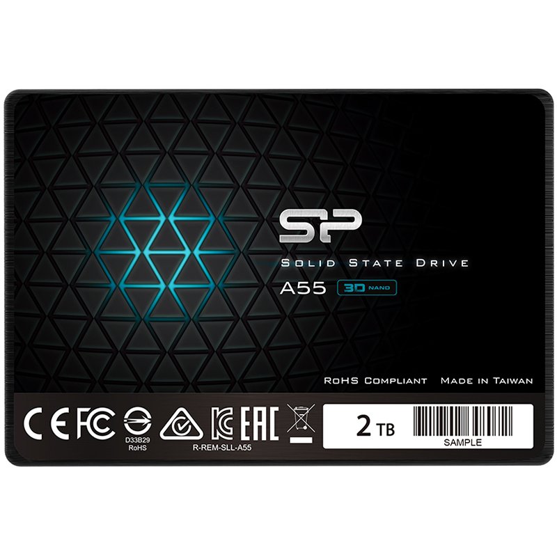 SILICON POWER A55 2TB SSD, 2.5 SATA III, Read/Write: 560 / 530 MB/s, SP002TBSS3A55S25