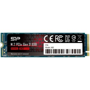 SILICON POWER A60 2TB SSD, M.2 2280, PCIe Gen3x4, Read/Write: 2200 / 1600 MB/s