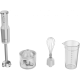 Hand Blender, 1200W in CB, White, Tiger Teeth Cutter, Whisk, Food Processor, Cup