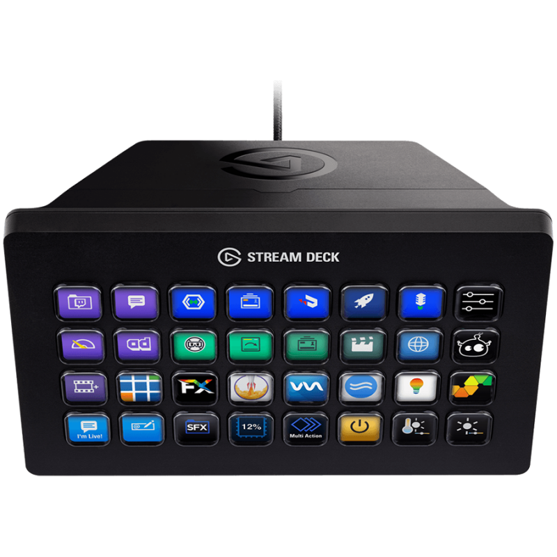 Elgato Stream Deck XL, Studio-Level Control, Time-Saving Integrations, expanded 8x4 grid w/32 LCD keys, Non-Slip Magnetic, Elgato Capture, OBS, Streamlabs