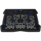 Cooling stand dual-fan with 2x2.0 USB hub, support up to 10”-15.6” laptop, ABS plastic and iron,  Fans dimension:125*125*15mm(2pcs), DC 5V, fan speed:  800-1000RPM, size:340*265*30mm, 435g-CNE-HNS03