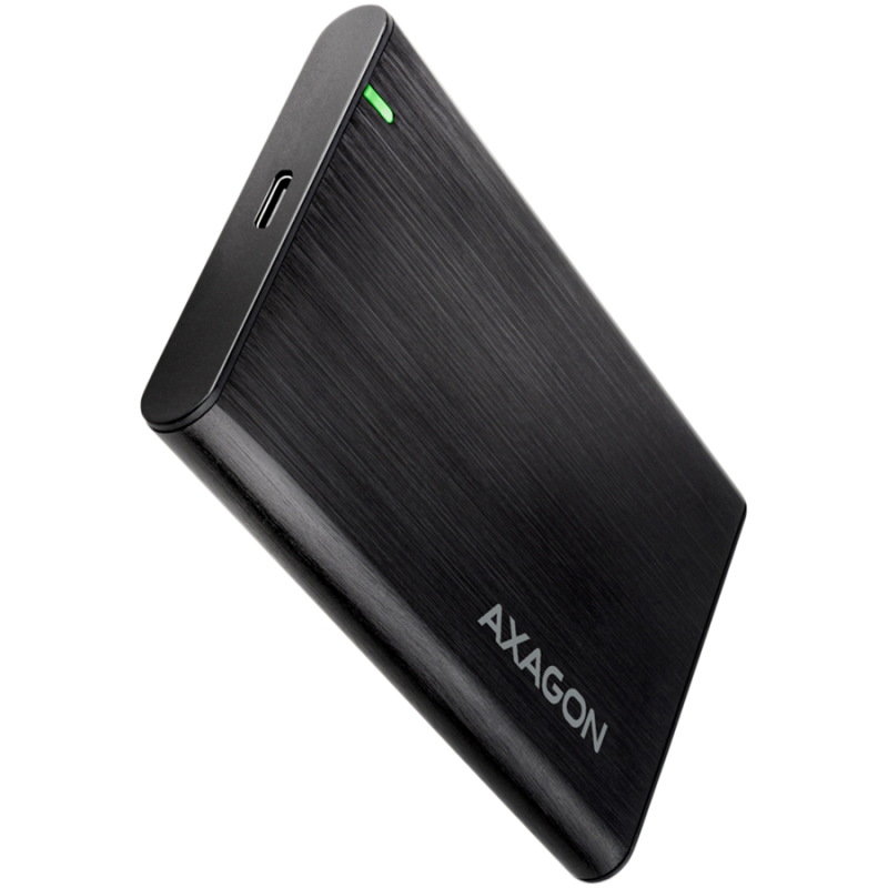 AXAGON EE25-A6C USB-C 3.2 Gen 1 - SATA 6G 2.5 External SCREWLESS ALU RAW box BLACK, EE25-A6C