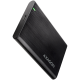 AXAGON EE25-A6C USB-C 3.2 Gen 1 - SATA 6G 2.5 External SCREWLESS ALU RAW box BLACK, EE25-A6C