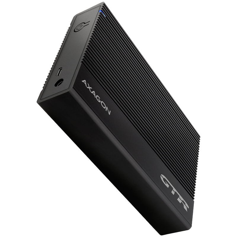 AXAGON EE35-GTR USB-C 3.2 Gen 1 - SATA 6G, 3.5" External RIBBED box BLACK, EE35-GTR