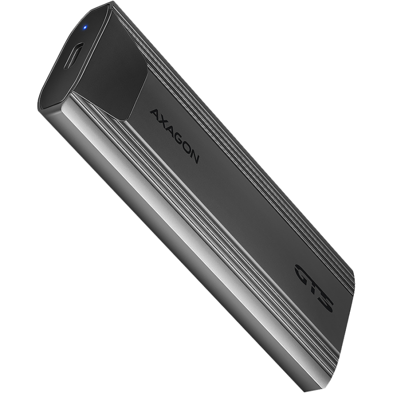 AXAGON EEM2-GTS2 USB-C 3.2 Gen 2 - M.2 NVMe / SATA SSD THIN SCREWLESS 30-80mm ALU box, EEM2-GTS2