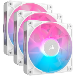 CORSAIR RX RGB Series, iCUE LINK RX120 RGB White, 120mm RGB Fan, Triple Fan Kit