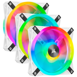 Corsair fanQL Series QL120 RGB LED, 3x 120mm, Lighting Node CORE, white