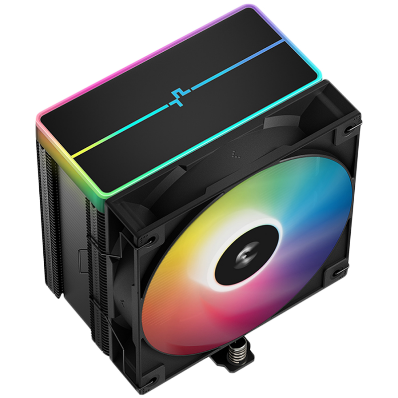 DeepCool AG500 BK ARGB V2, CPU Air Cooler, 1x120mm ARGB PWM Fan, ARGB Top Cover, 6 Heatpipes, LGA 1851/1700/1200/1151/1150/1155, AMD AM5/AM4, 125x95x160 mm(LxWxH), R-AG500-BKAMMN-GJD, 2Y