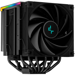 DeepCool AK620 Digital, CPU Air Cooler, 2x120mm FK120 PWM Fan, Digital Display, ARGB, TDP 260W, 6 Heatpipes, Intel LGA2066/2011-v3/2011/1700/1200/115x, AMD AM5/AM4, 129×138×162 mm(L×W×H), 3 Year Warranty