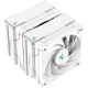 DeepCool AK620 WH, CPU Air Cooler, 2x120mm PWM FDB Fan, TDP 260W, 6 Heatpipes, White, Intel LGA2066/2011-v3/2011/1700/1200/115x, AMD