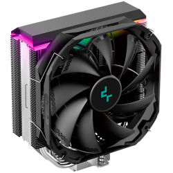 DeepCool AS500, CPU Air Cooler, 1x140mm FK120 PWM FDB Fan, Addressable RGB LED, Fluid Dynamic Bearing, Intel LGA2066/2011-v3/2011/1700/1200/1151/1150/1155, AMD AM5/AM4, 142×102×164 mm(L×W×H) PLUS R-AS500-BKNLMP-G