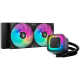 DeepCool LE240 V2, 240mm CPU Liquid Cooler, 2x120mm PWM ARGB Fans, ARGB block, Black, LGA1851/1700/1200/1151/1150/1155, AMD AM5/AM4
