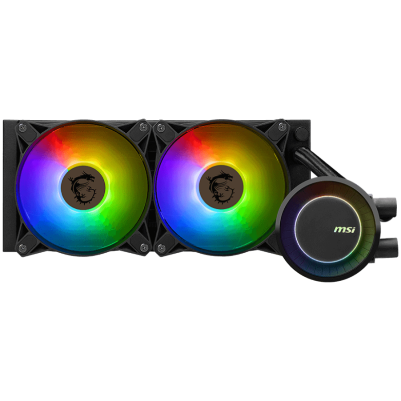 MSI MAG CORELIQUID E240 3x 120mm ARGB Fans, Rotatable Blockhead, Aluminium Radiator, Fluid Dynamic Bearing, Intel LGA