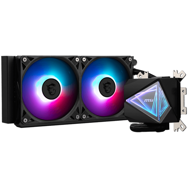 MSI MAG CORELIQUID I240 2x 120mm ARGB Fans, Aluminium Radiator, Loop Dynamic Bearing, Intel LGA 1150/1151/1155/1156/1200/1700/1851, AMD