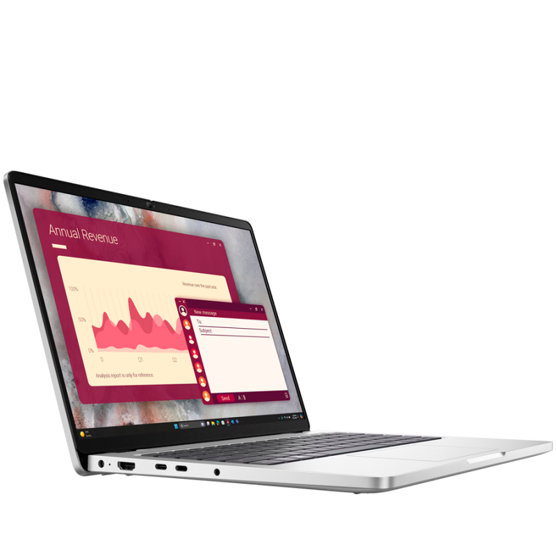 Dell Pro 14 (PC14250), Intel Core Ultra 7 255U(12C, 14T, 12MB, up to 5.2GHz), 14.0" FHD+(1920x1200) Non-Touch, 16GB(1x16GB) DDR5, 512GB M.2 SSD, Integrated Graphics, WiFi+BT, IR Cam+Mic, BG Backlit KBD, Ubuntu, 3Y Basic Onsite