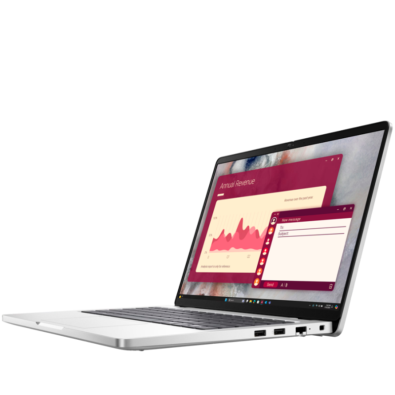 Dell Pro 14 (PC14250), Intel Core Ultra 7 255U(12C, 14T, 12MB, up to 5.2GHz), 14.0" FHD+(1920x1200) Non-Touch, 16GB(1x16GB) DDR5, 512GB M.2 SSD, Integrated Graphics, WiFi+BT, IR Cam+Mic, BG Backlit KBD, Ubuntu, 3Y Basic Onsite