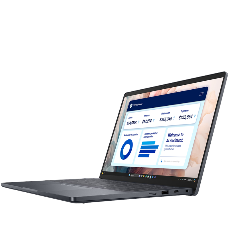 Dell Pro 14 Plus (PB14250), Intel Core Ultra 7 255U (12C, 12 TOPS NPU, up to 5.2GHz), 14.0"FHD+(1920x1080) Non-Touch AG, 16GB (1x16GB) DDR5, 512GB SSD, Integrated Intel Graphics, WiFi+BT, FHD Cam+Mic, BG Backlit KBD, no FPR, Win11Pro, 3Y Basic Onside