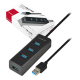 AXAGON HUE-S2BL 4x USB3.0 Charging Hub 1.2m Cable, MicroUSB Charging-HUE-S2BL