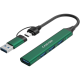 CANYON hub DS-02 4in1 USB-A/C Green, CNS-TDS02GR