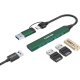 CANYON hub DS-02 4in1 USB-A/C Green, CNS-TDS02GR