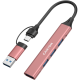 CANYON hub DS-02 4in1 USB-A/C Pink, CNS-TDS02P