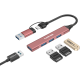 CANYON hub DS-02 4in1 USB-A/C Pink, CNS-TDS02P