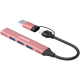 CANYON hub DS-02 4in1 USB-A/C Pink, CNS-TDS02P