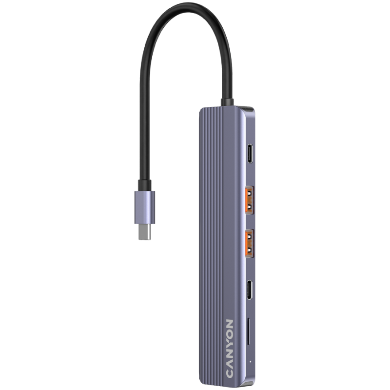 CANYON hub DS-17 6in1 4k USB-C Grey, CNS-TDS17