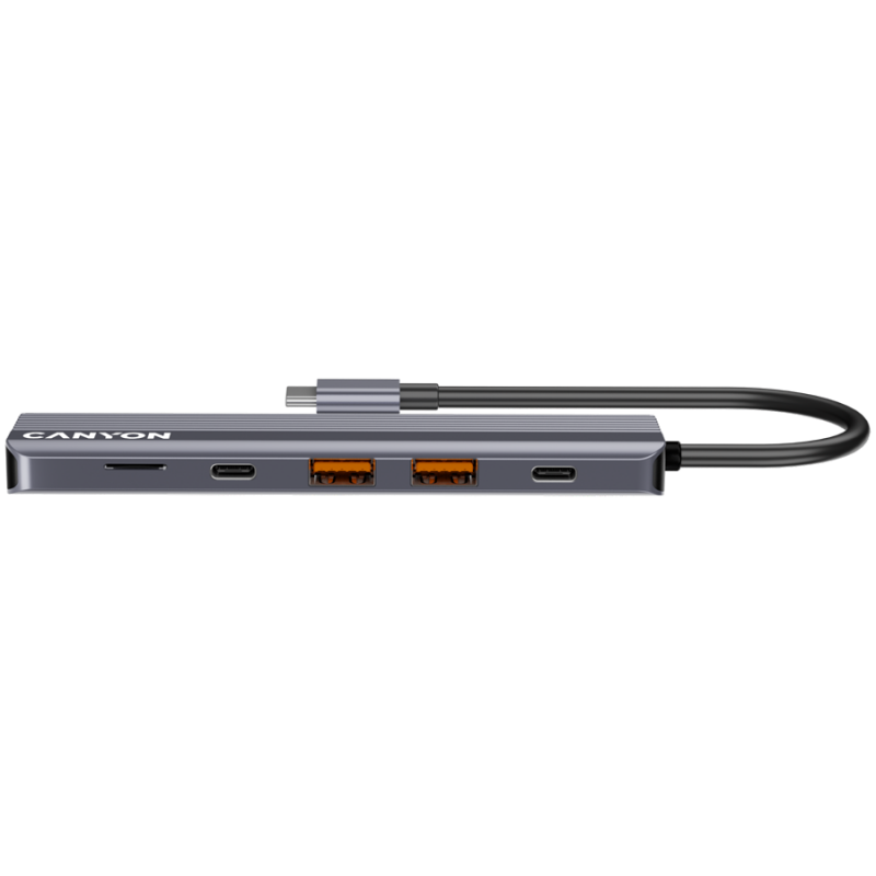 CANYON hub DS-17 6in1 4k USB-C Grey, CNS-TDS17
