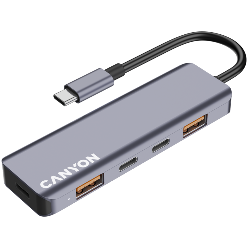CANYON hub DS-18 5in1 USB-C Grey, CNS-TDS18