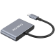 CANYON hub DS-3 3in1 USB-C Dark Grey, CNS-TDS3