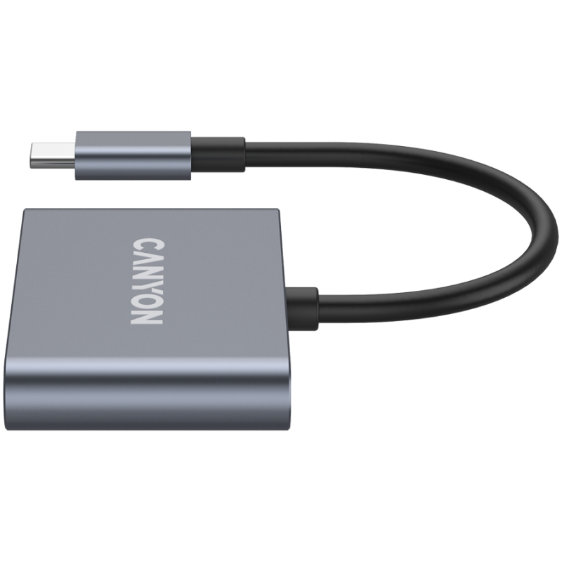 CANYON hub DS-3 3in1 USB-C Dark Grey, CNS-TDS3