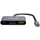 CANYON hub DS-4 3in1 USB-C Grey, CNS-TDS4