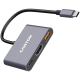 CANYON hub DS-4 3in1 USB-C Grey, CNS-TDS4