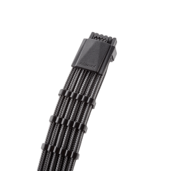CableMod E-Series Pro ModMesh Sleeved 12VHPWR PCI-e Cable for Super Flower Leadex Platinum / Platinum SE / Titanium / V Gold Pro / V Platinum Pro, EVGA G7 / G6 / G5 / G3 / G2 / P2 / T2 (Carbon, Nvidia 4000 series, 16-pin to Dual 8-pin, 600mm)