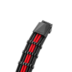 CableMod E-Series Pro ModMesh Sleeved 12VHPWR PCI-e Cable for Super Flower Leadex Platinum / Platinum SE / Titanium / V Gold Pro / V Platinum Pro, EVGA G7 / G6 / G5 / G3 / G2 / P2 / T2 (Black + Red, Nvidia 4000 series, 16-pin to Dual 8-pin, 600mm)